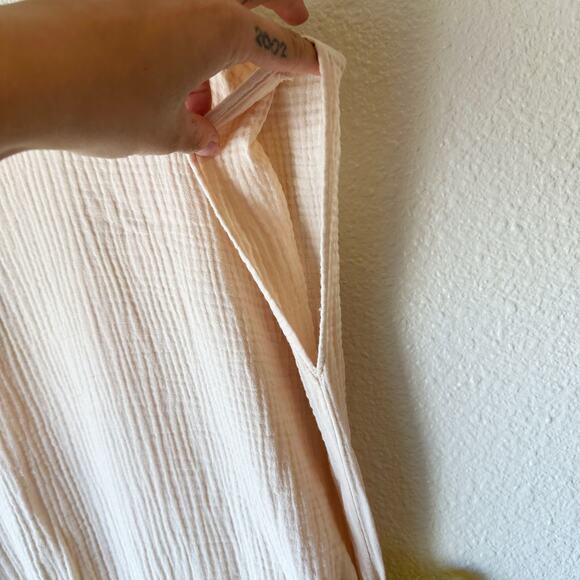 Cecilia Sorensen Dress Gauze Cream White Neon Yellow Green sz S - Picture 4 of 10